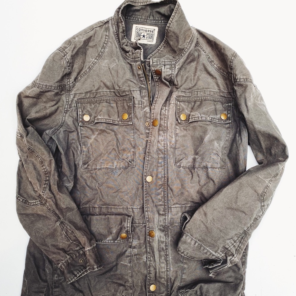 Men’s Charcoal Converse Canvas Field Jacket